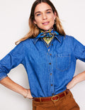 Elisabeth Silk Square Scarf-Paisley Pomme