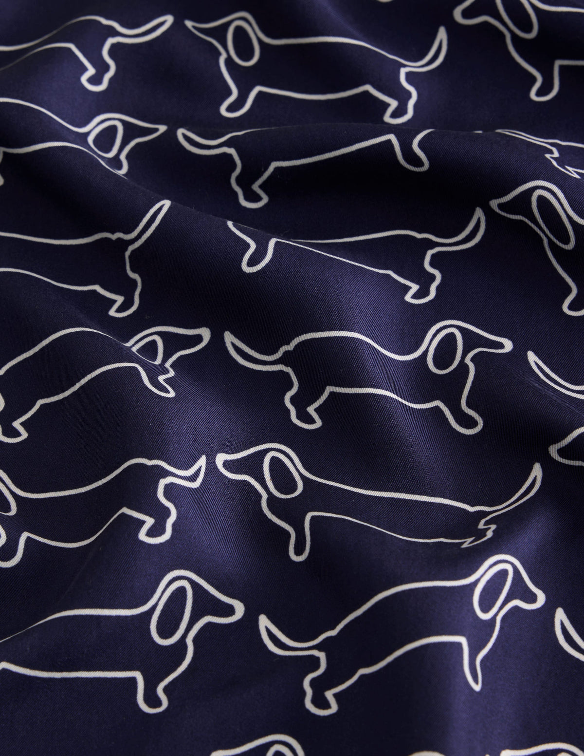 Elisabeth Silk Square Scarf-Dachshund, Conversational - Image 3