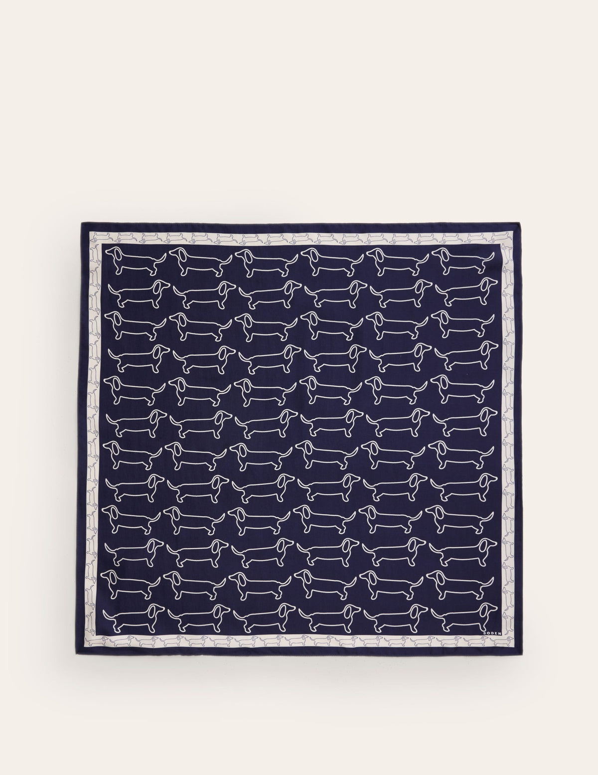 Elisabeth Silk Square Scarf-Dachshund, Conversational - Image 4
