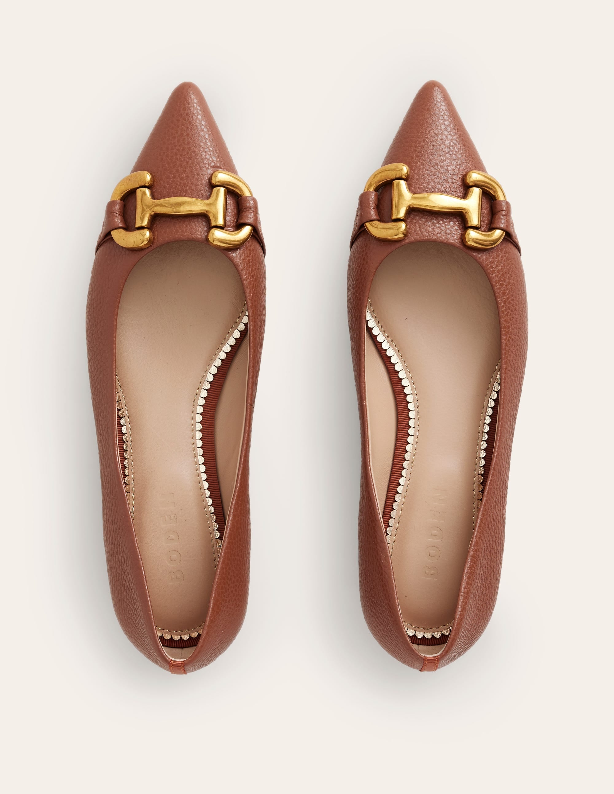 Iris Snaffle Ballet Flat-Tan - Image 5