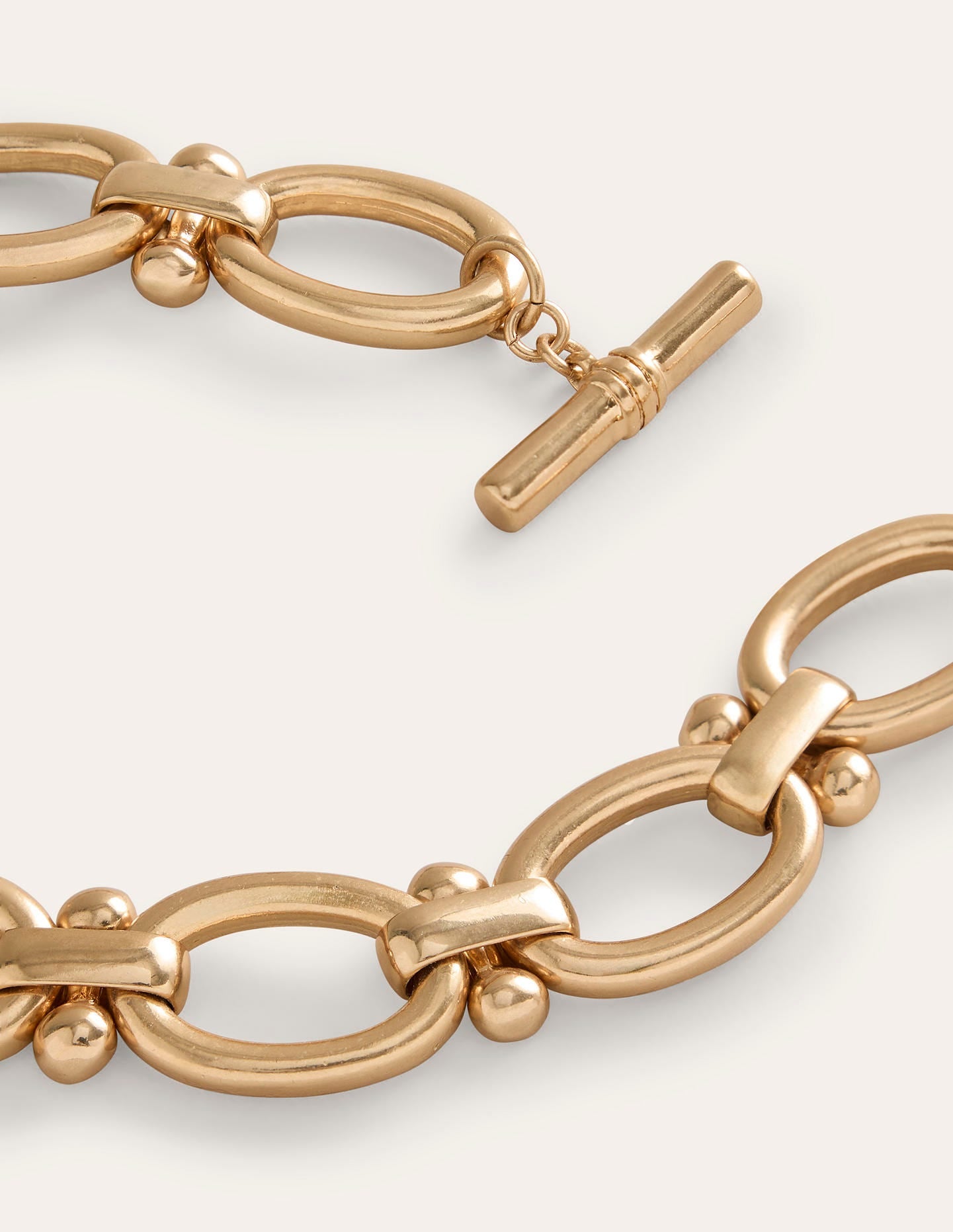 Chunky Oval Chain Necklace-Gold-4