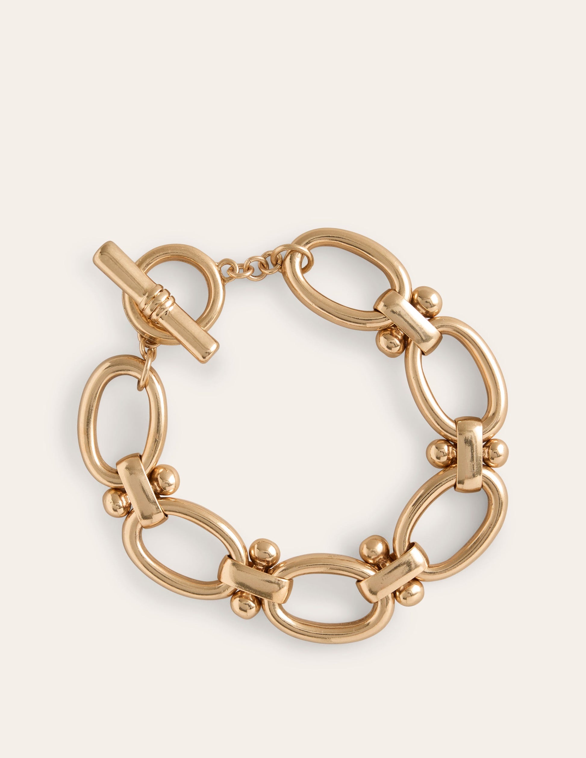Chunky Oval Chain Bracelet-Gold-2