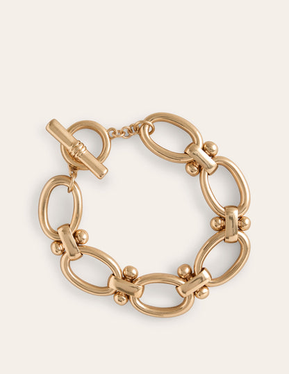 Chunky Oval Chain Bracelet-Gold-2