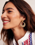 Hammered Earrings-Gold