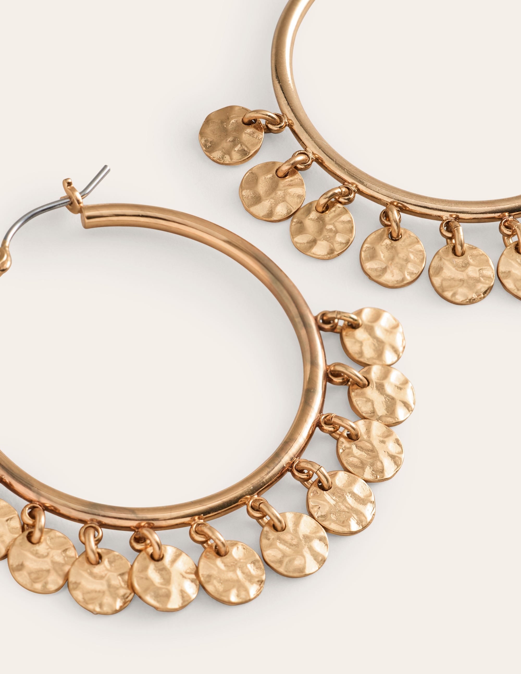 Disc Bead Hoops-Gold - Image 3