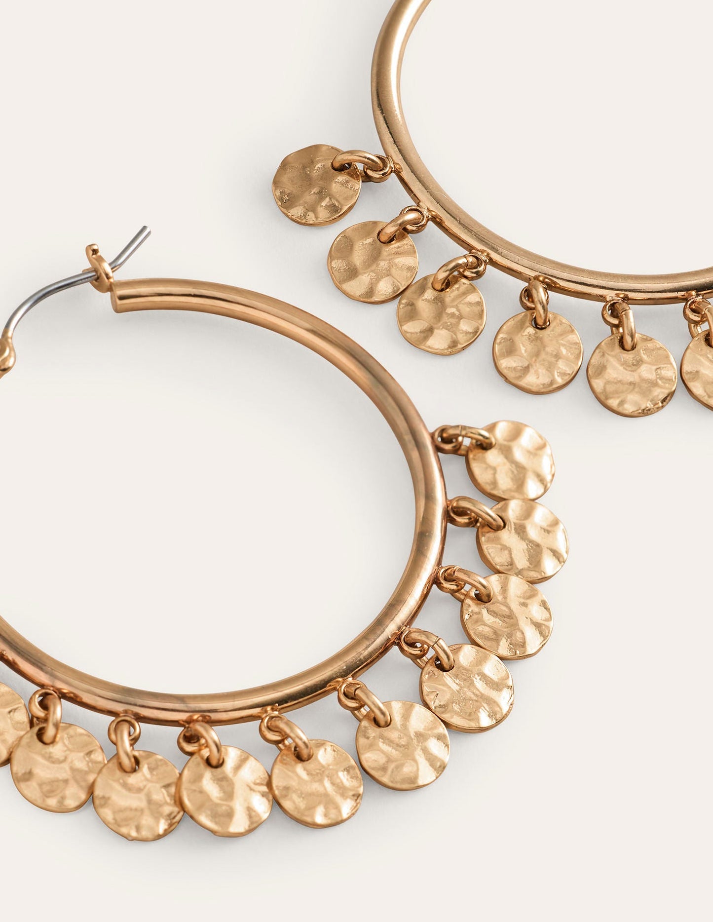 Disc Bead Hoops-Gold