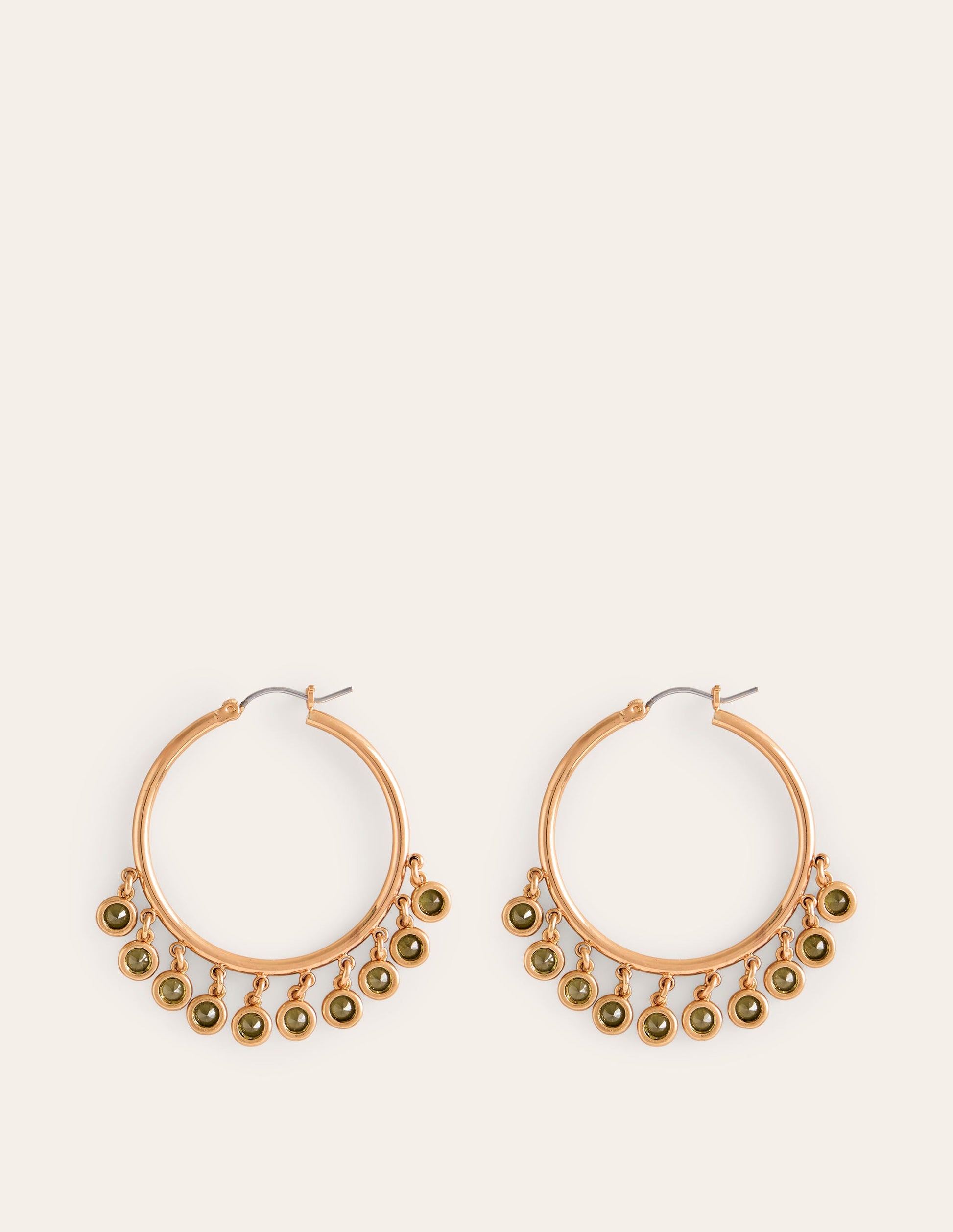 Disc Bead Hoops-Green-2