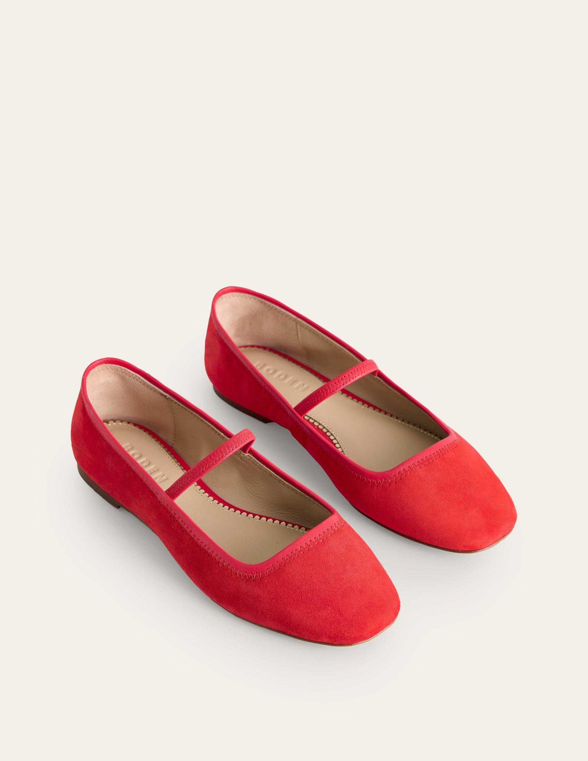 Thea Mary Jane Ballet Flats-Red-4