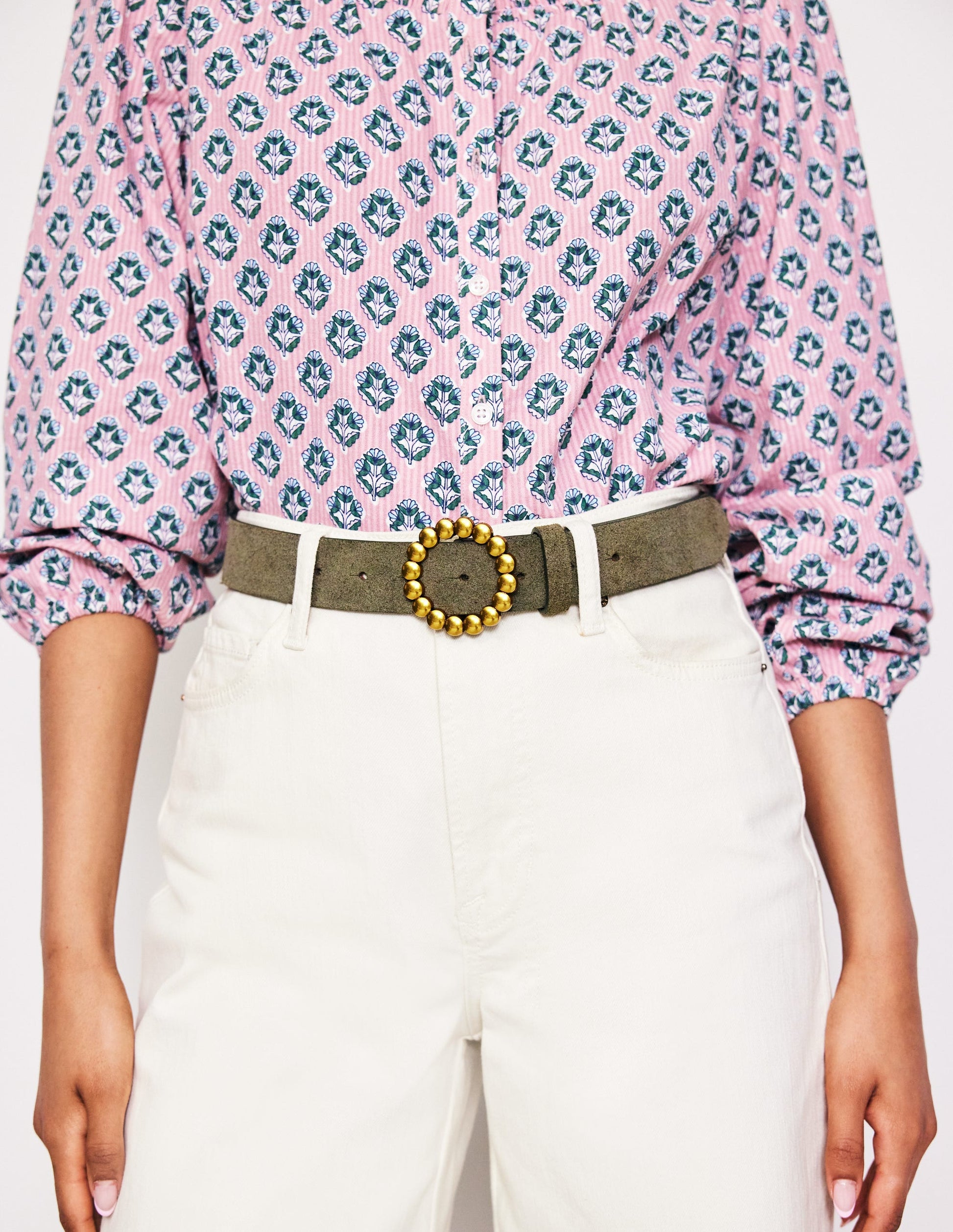 Interest Buckle Belt-Green-1