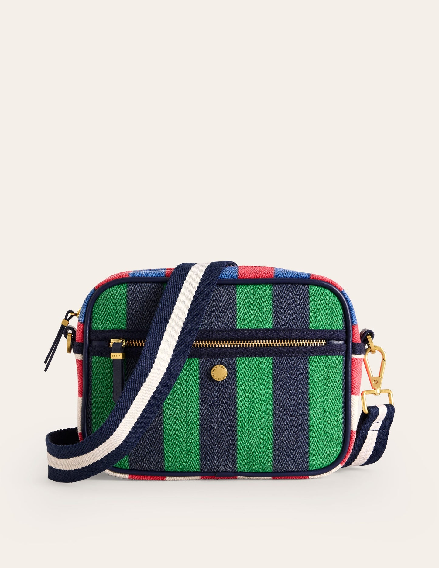 Canvas Cross-body Bag-Multi Stripe