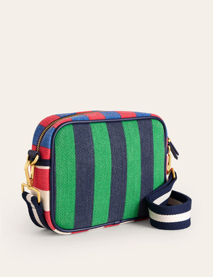 Canvas Cross-body Bag-Multi Stripe-3