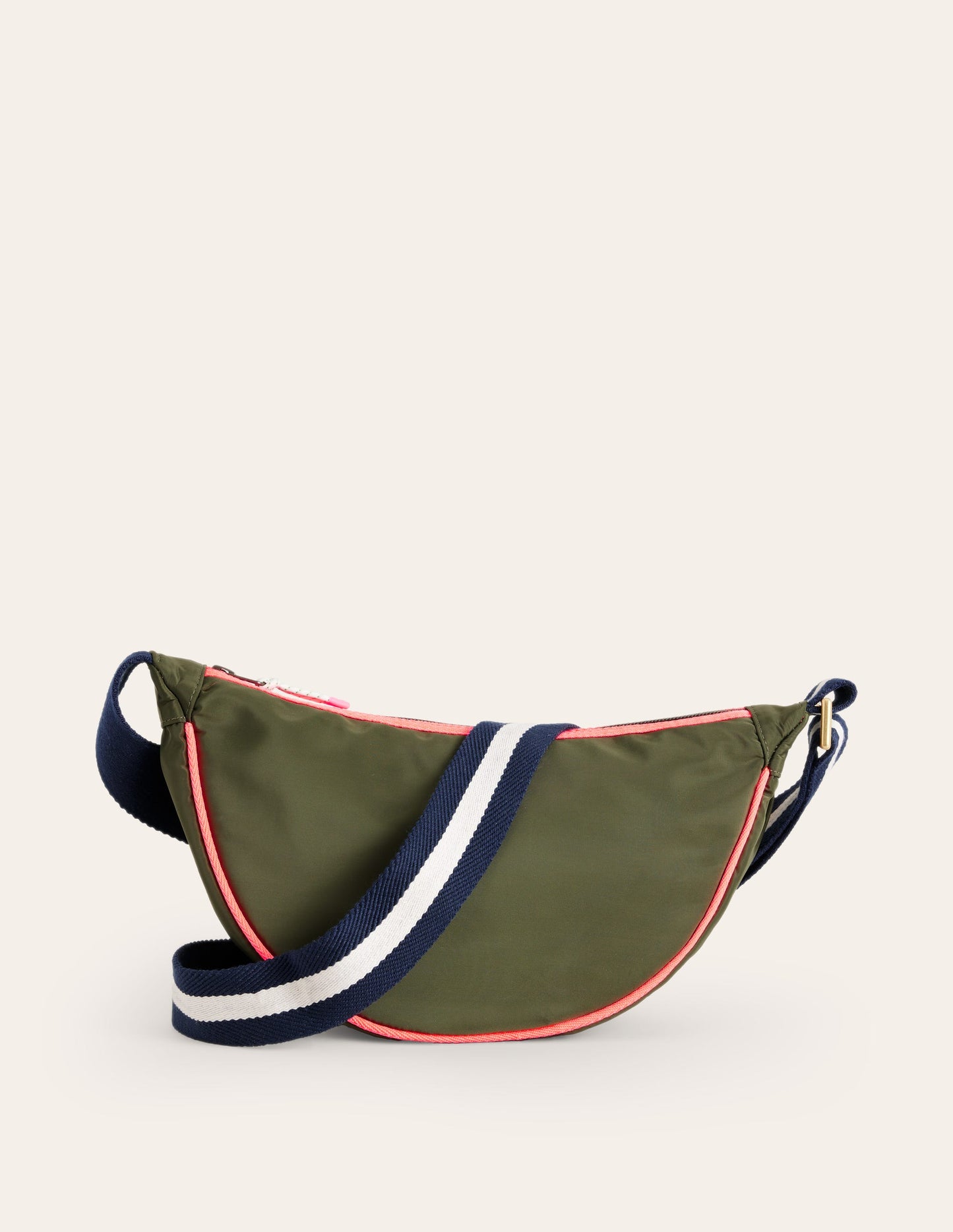 Nylon Cross-Body Bag-Khaki