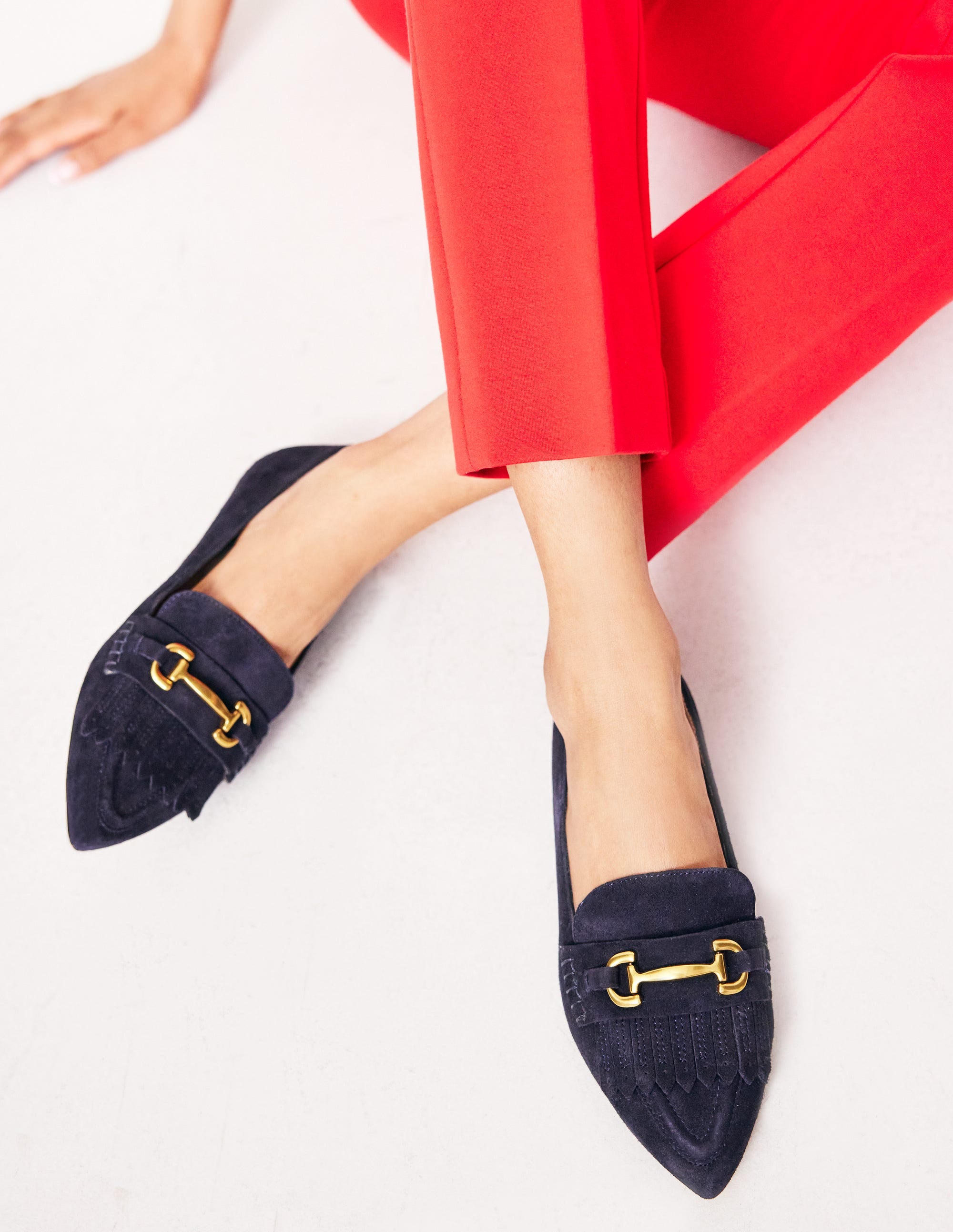 Iris Ghillie Loafers-Navy Suede - Image 1