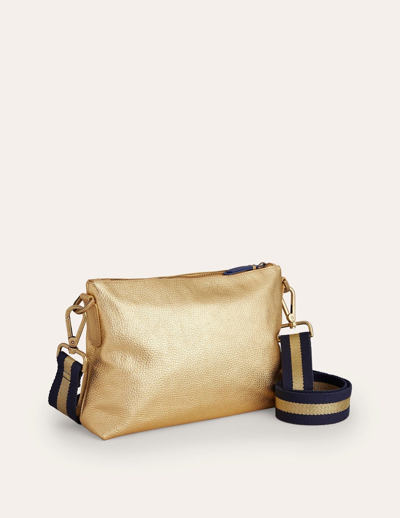Leather Crossbody-Gold Metallic-3