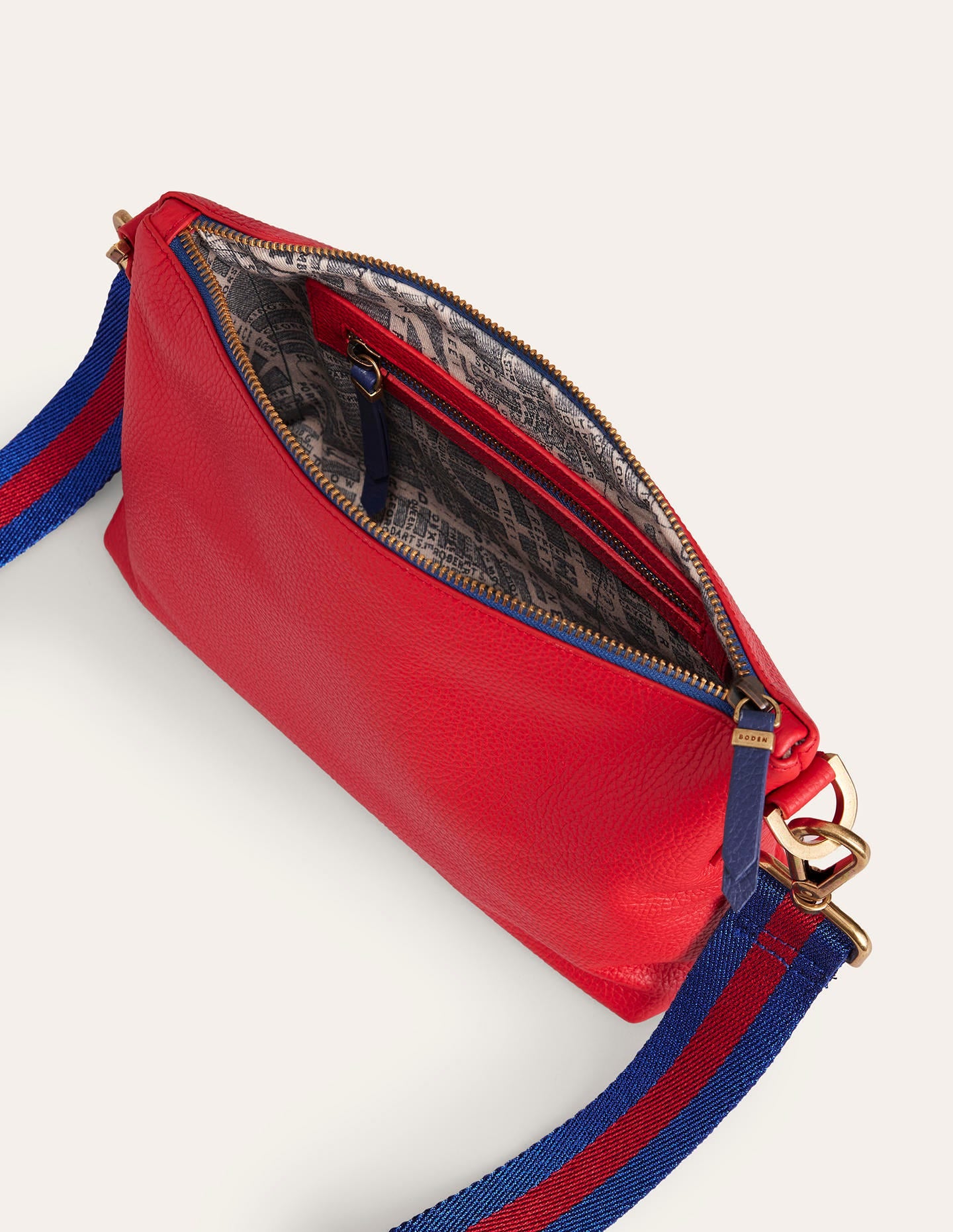 Leather Crossbody-Red-4