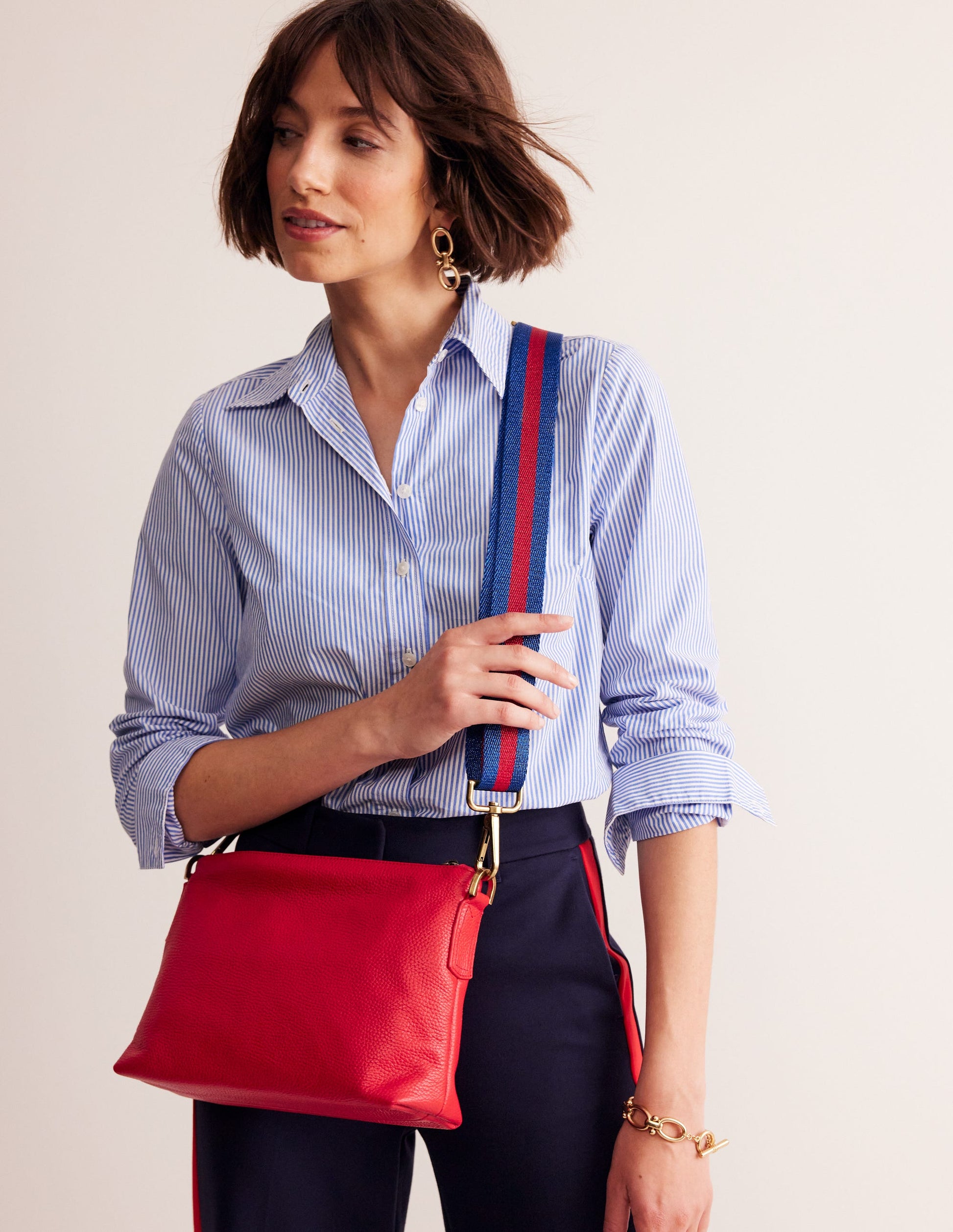 Leather Crossbody-Red-1