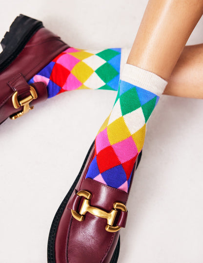 3 Pack Novelty Socks-Rainbow Novelty-1