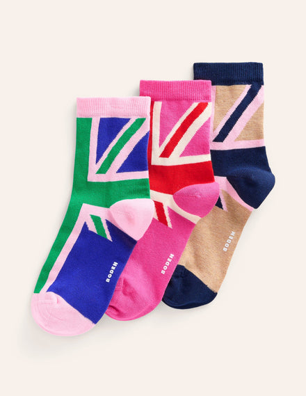 3 Pack Novelty Socks-Union Jack