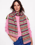 Fair Isle Scarf-Pink