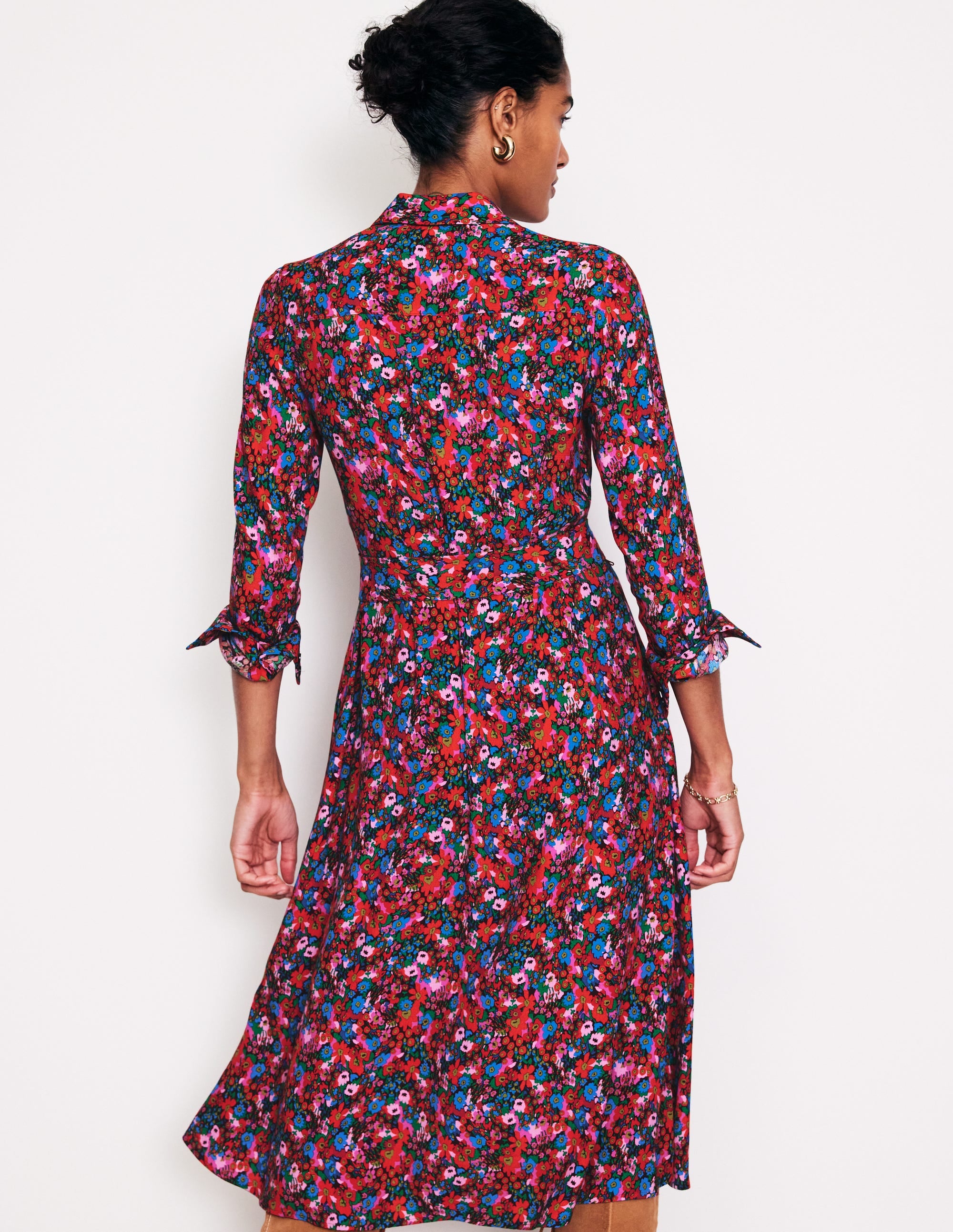 Kate Midi Shirt Dress-Bittersweet, Meadow Pop - Image 3