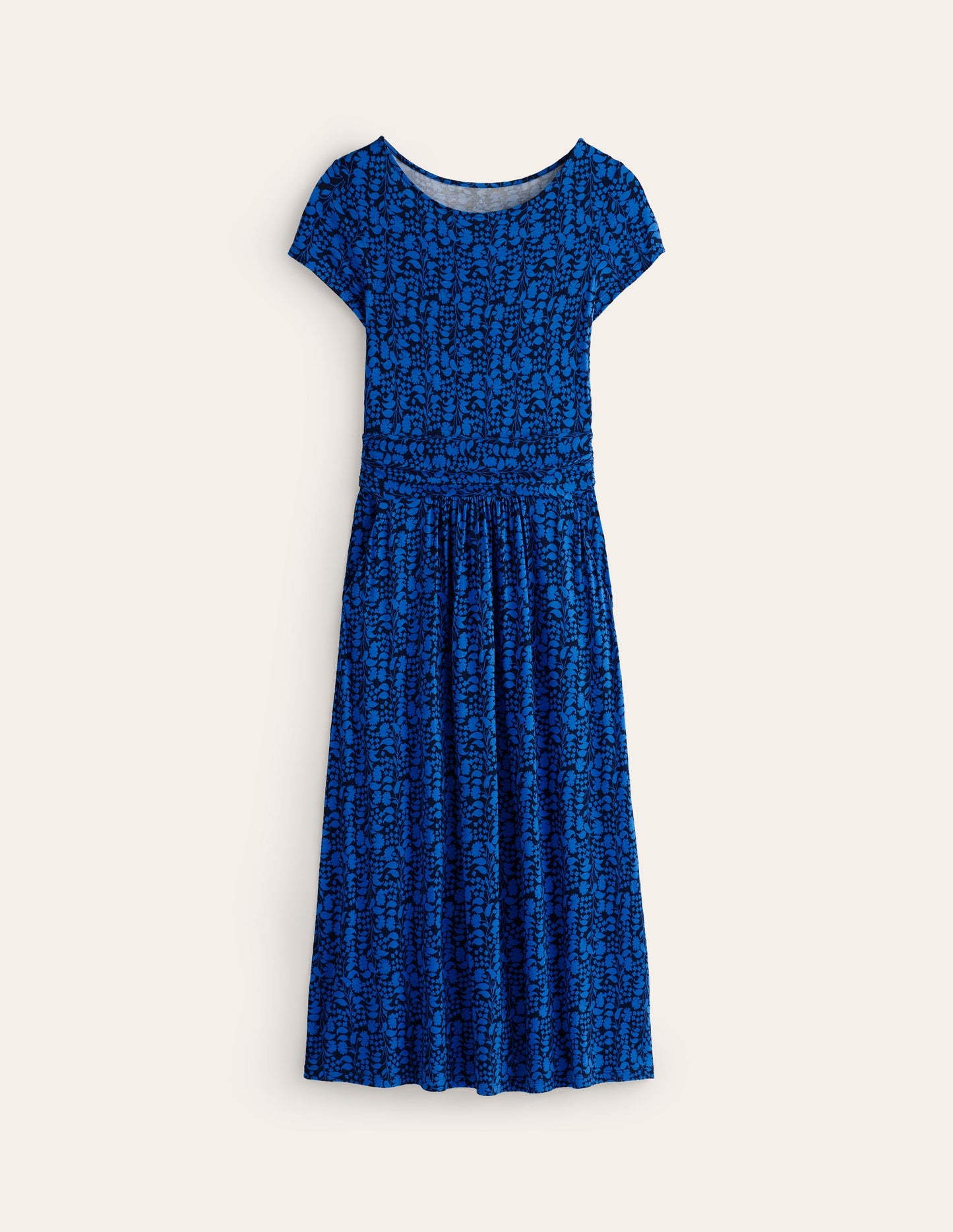 Amelie Jersey Midi Dress-Kingfisher Blue, Prairie Vine