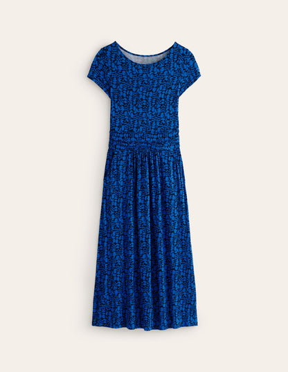 Amelie Jersey Midi Dress-Kingfisher Blue, Prairie Vine-5