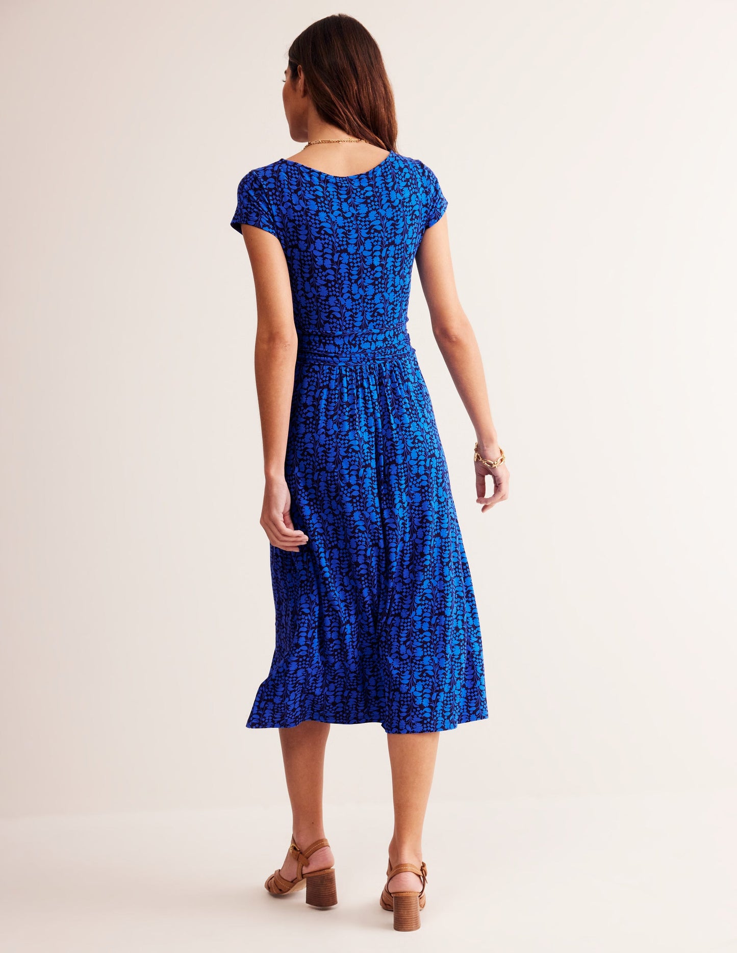 Amelie Jersey Midi Dress-Kingfisher Blue, Prairie Vine