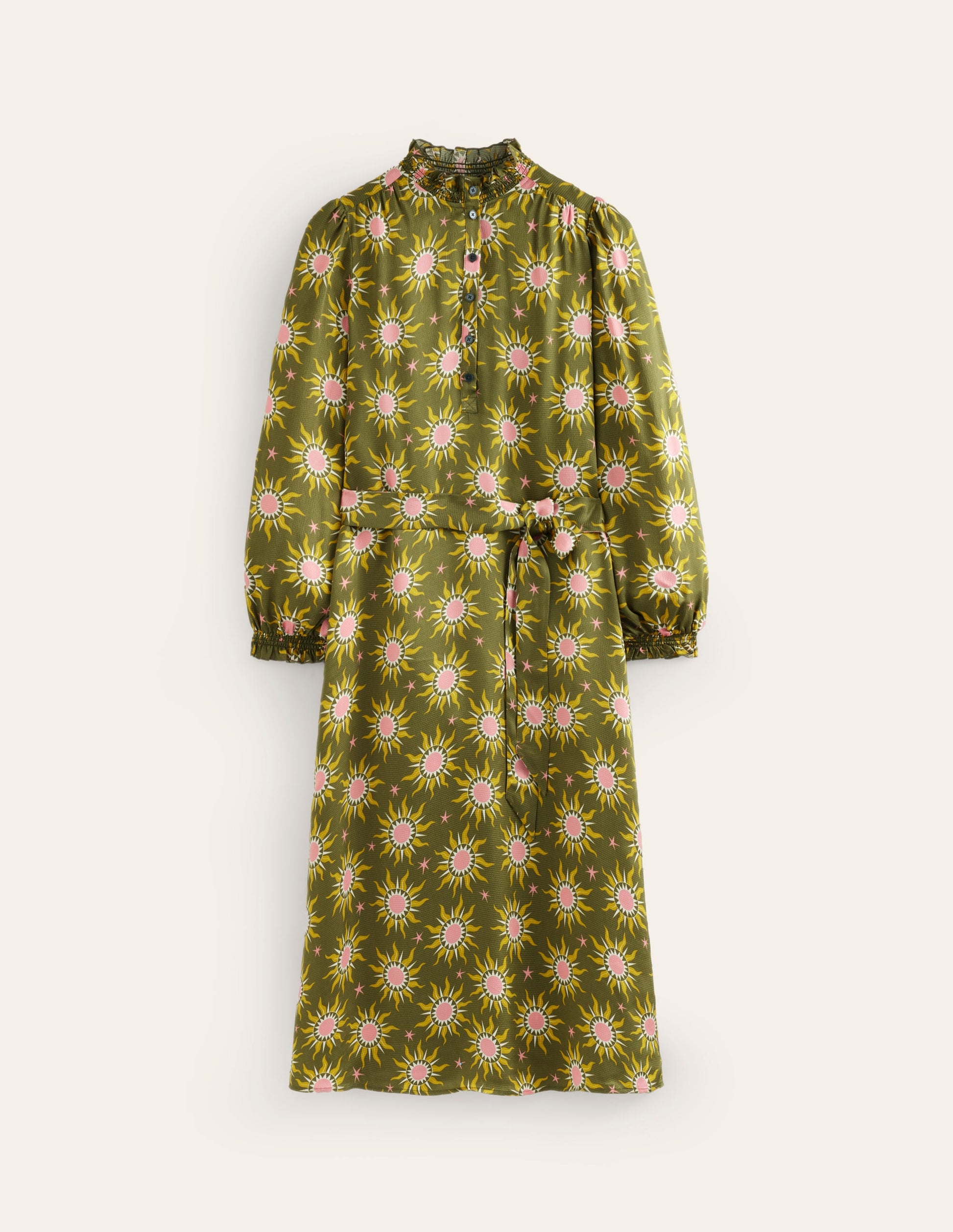 Jasmine Satin Midi Dress-Winter Moss, Celestial-7