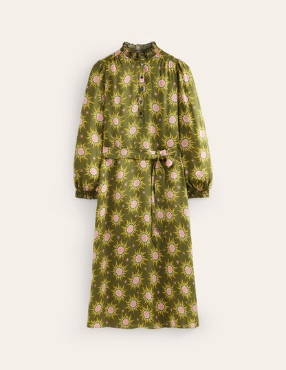 Jasmine Satin Midi Dress-Winter Moss, Celestial-7