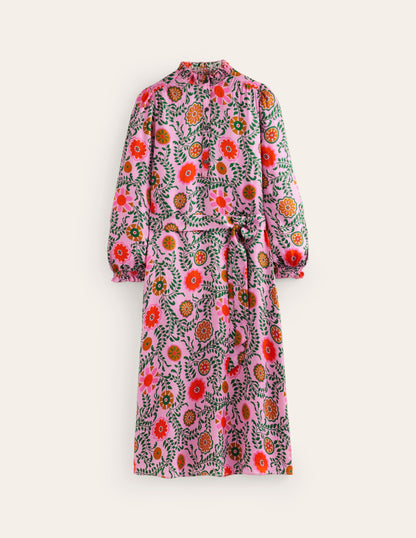 Jasmine Satin Midi Dress-Moonlite Mauve, Meadow Vine-8