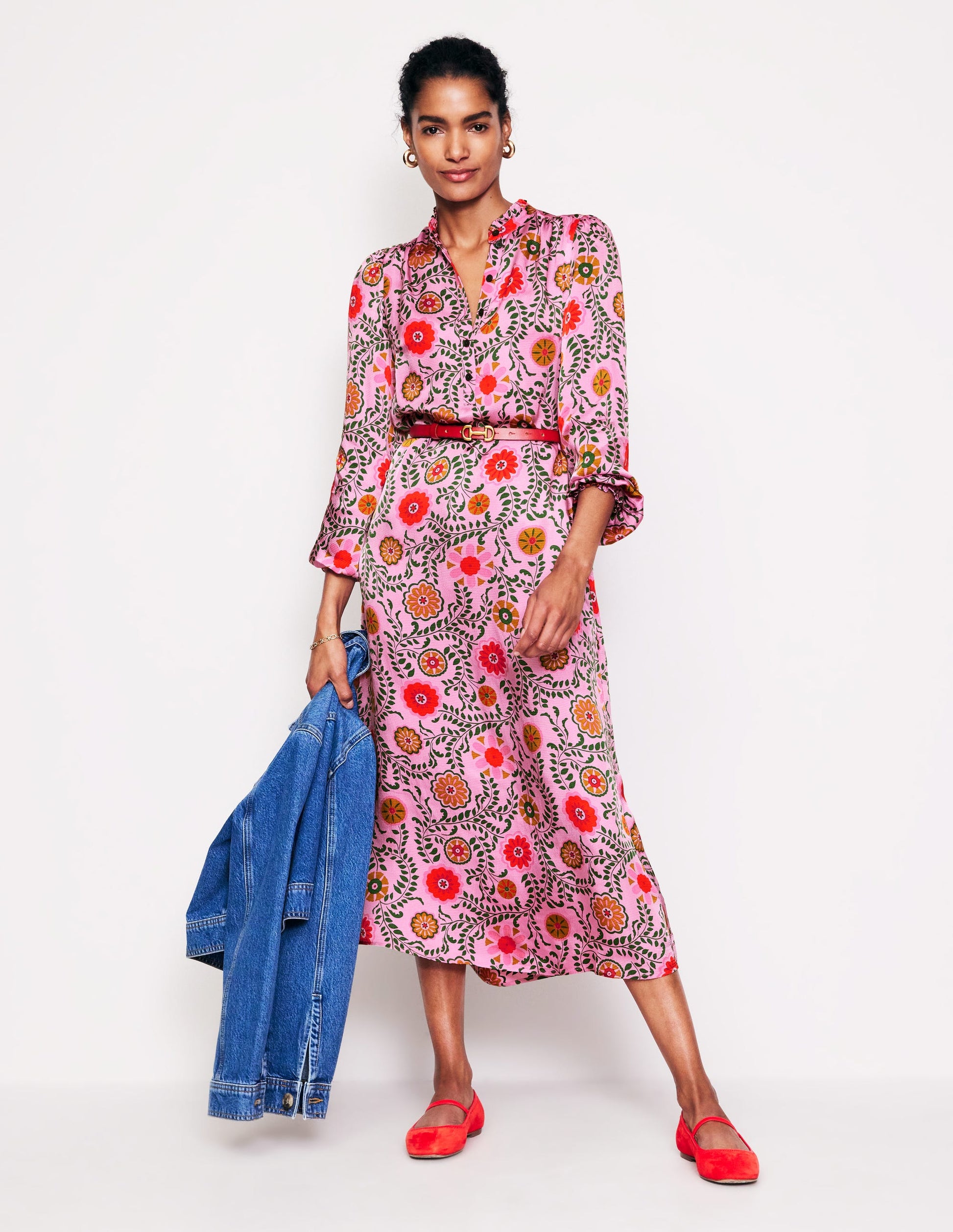 Jasmine Satin Midi Dress-Moonlite Mauve, Meadow Vine-6