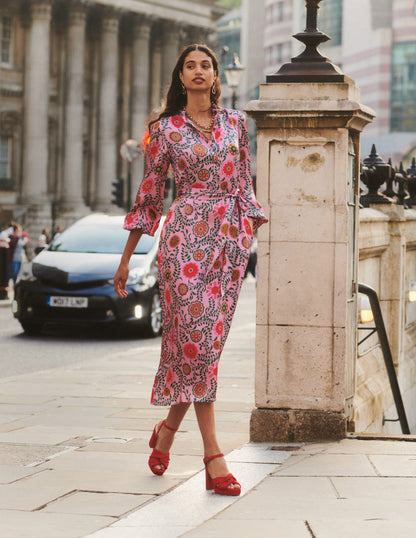 Jasmine Satin Midi Dress-Moonlite Mauve, Meadow Vine-7