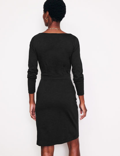 Florrie Long Sleeve Dress-Black