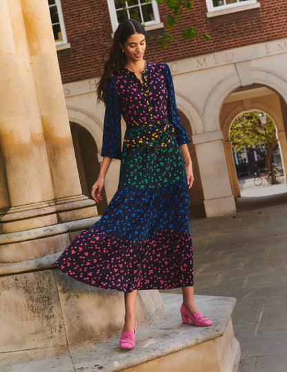 Alba Viscose Maxi Dress-Fruit Dove, Fall Spring