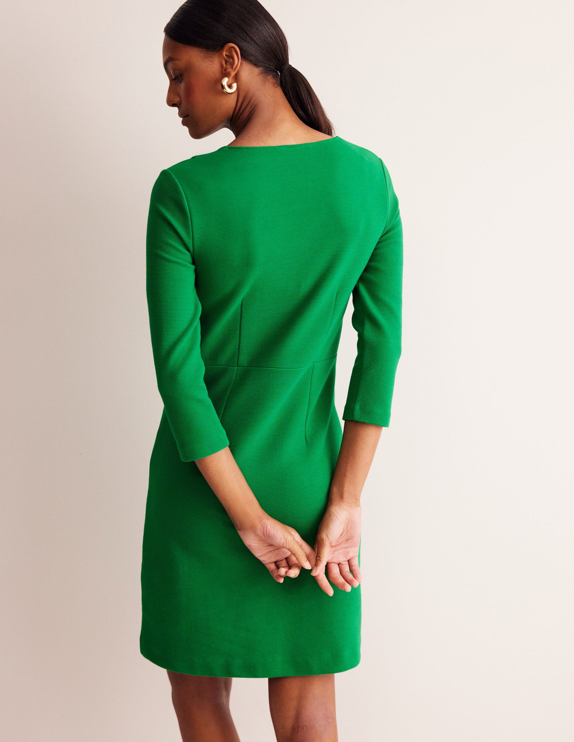 Bronte Ottoman Dress-Rich Emerald-3