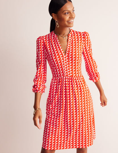Naomi Relaxed Jersey Dress-Blaze Orange, Birdie-1