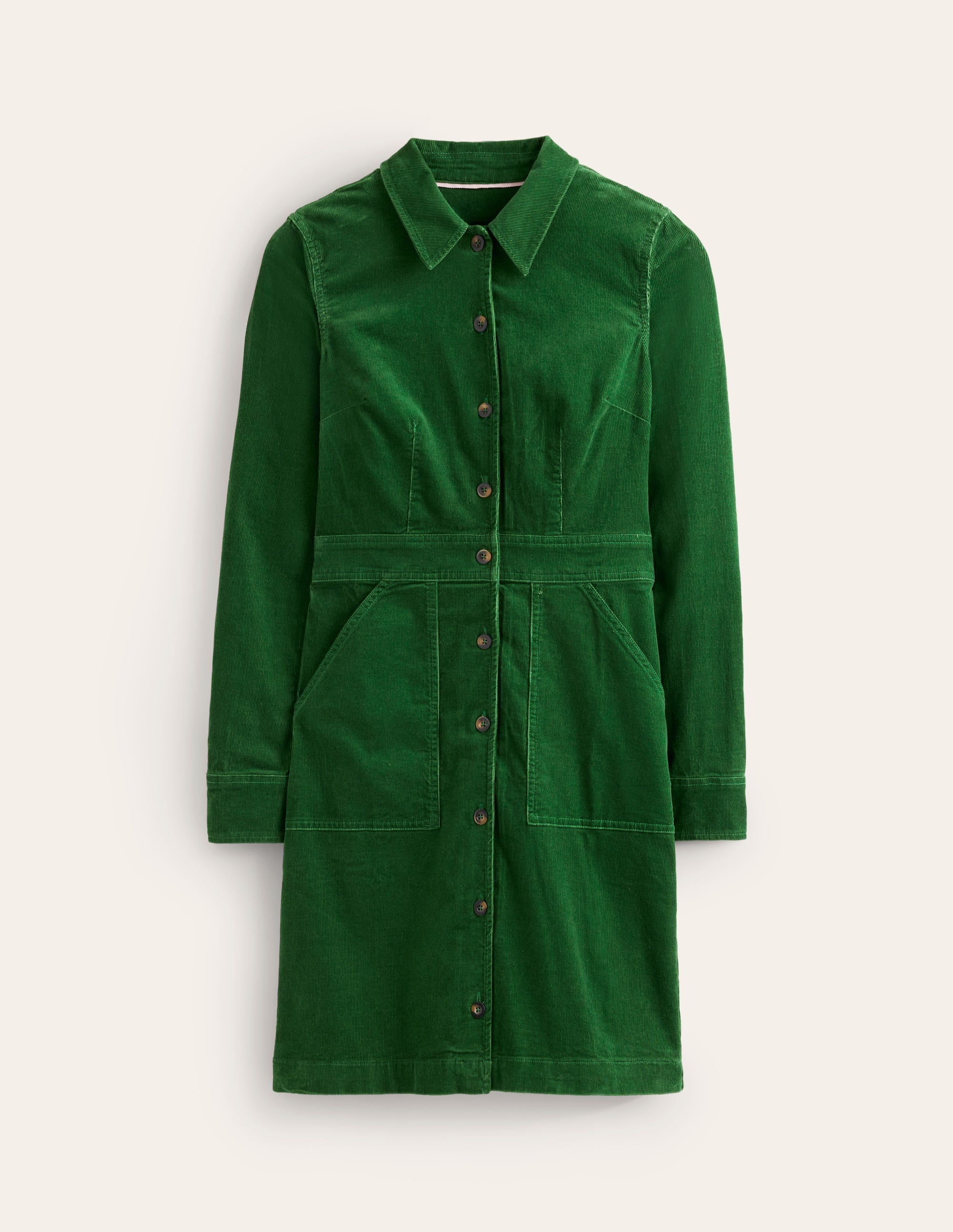 Flora Cord Shirt Dress-Eden - Image 6