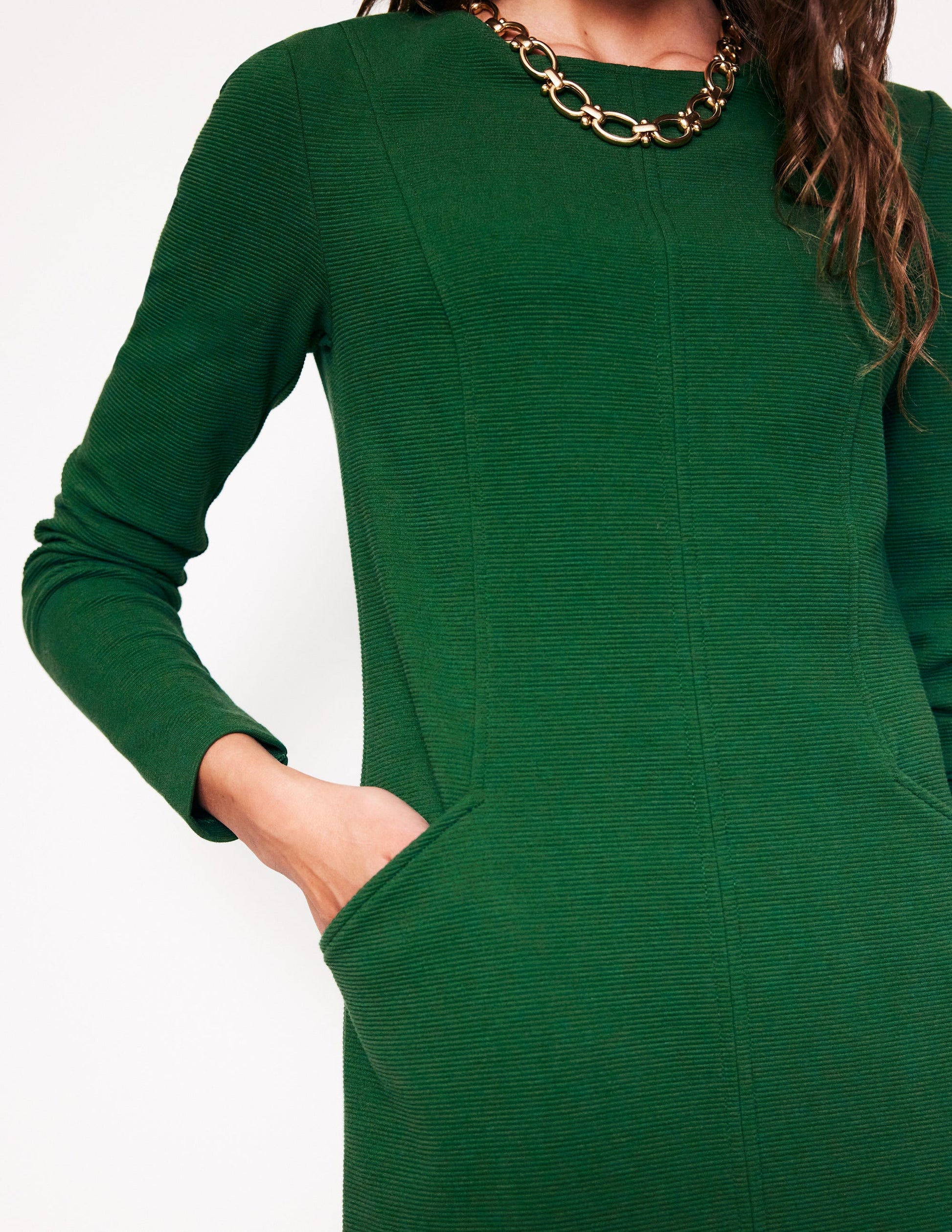 Ellen Ottoman Dress-Pine-2