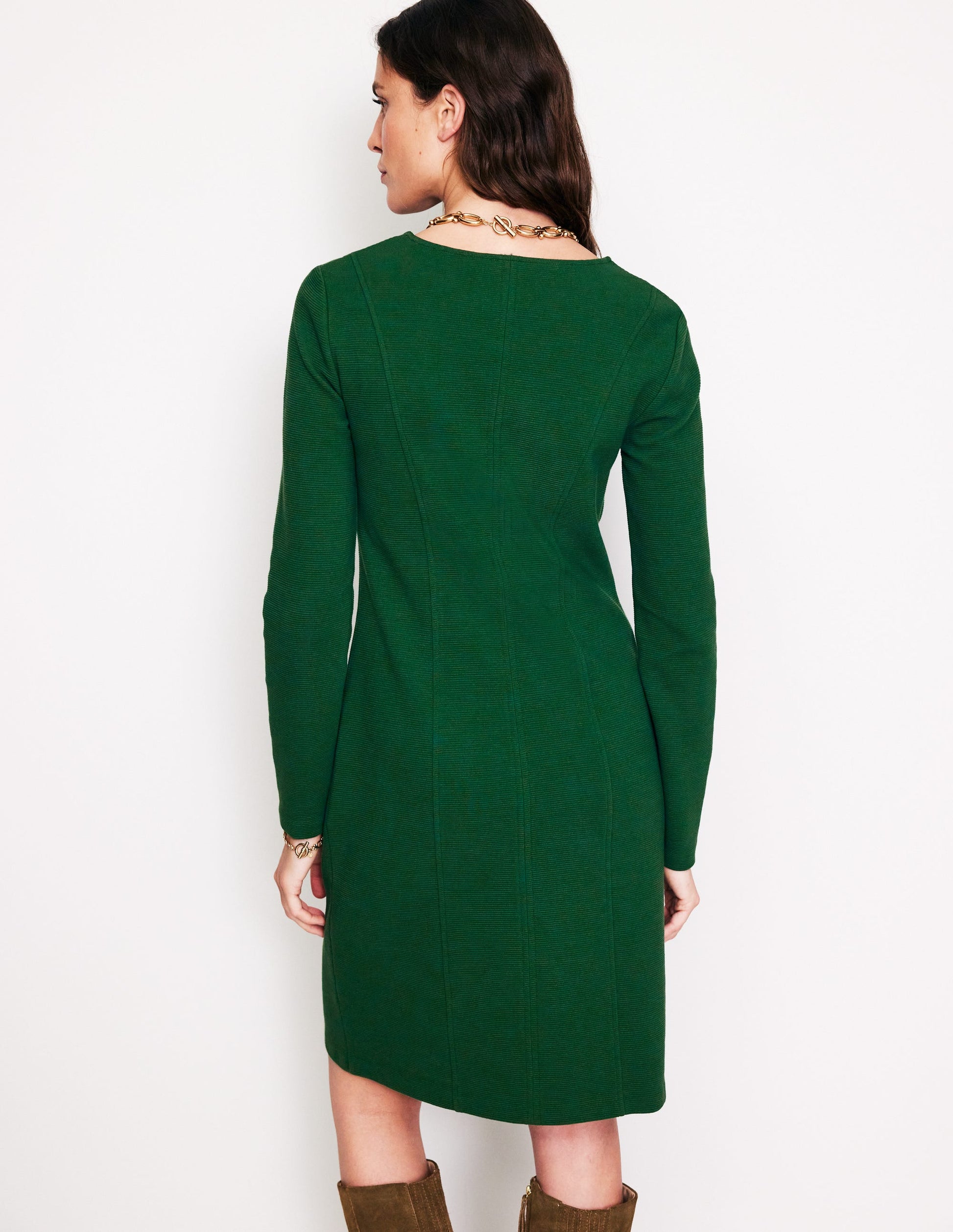 Ellen Ottoman Dress-Pine-3