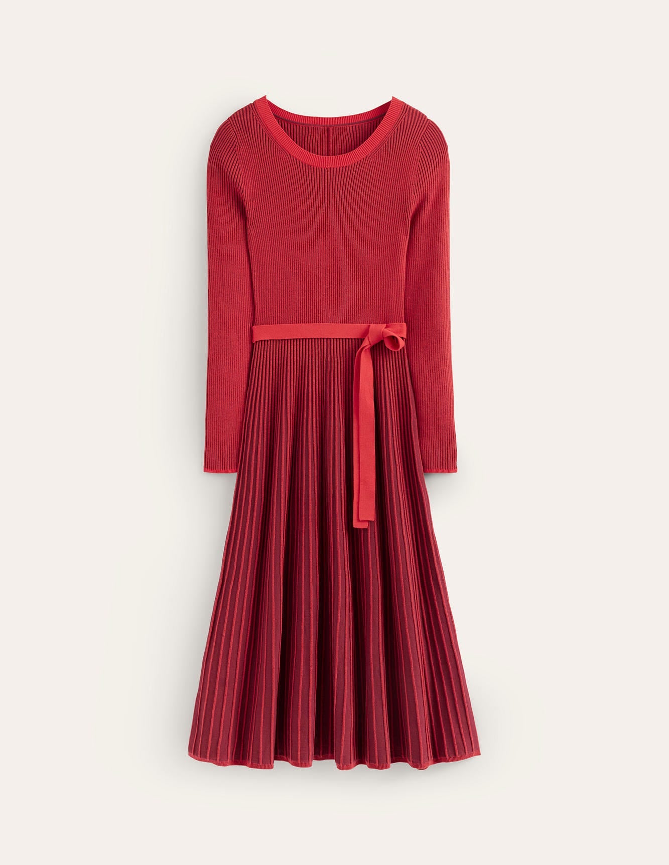 Lola Knitted Midi Dress-Rouge, Cherry Plated-6