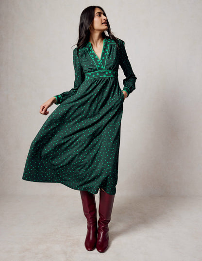 Hotched Ponte Dress-Glade, Abstract Dot-5