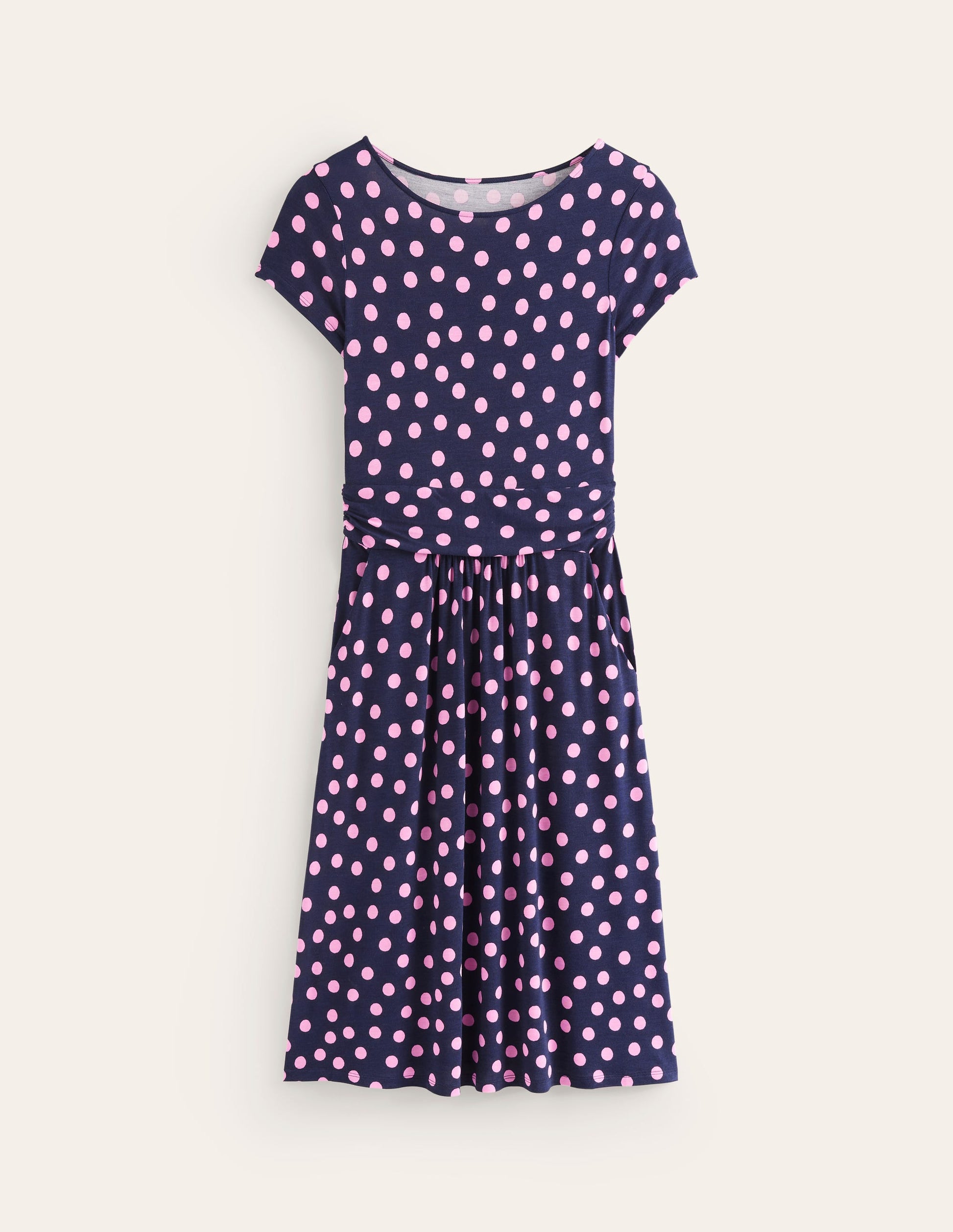 Amelie Jersey Dress-Sherbert, Abstract Dot-5
