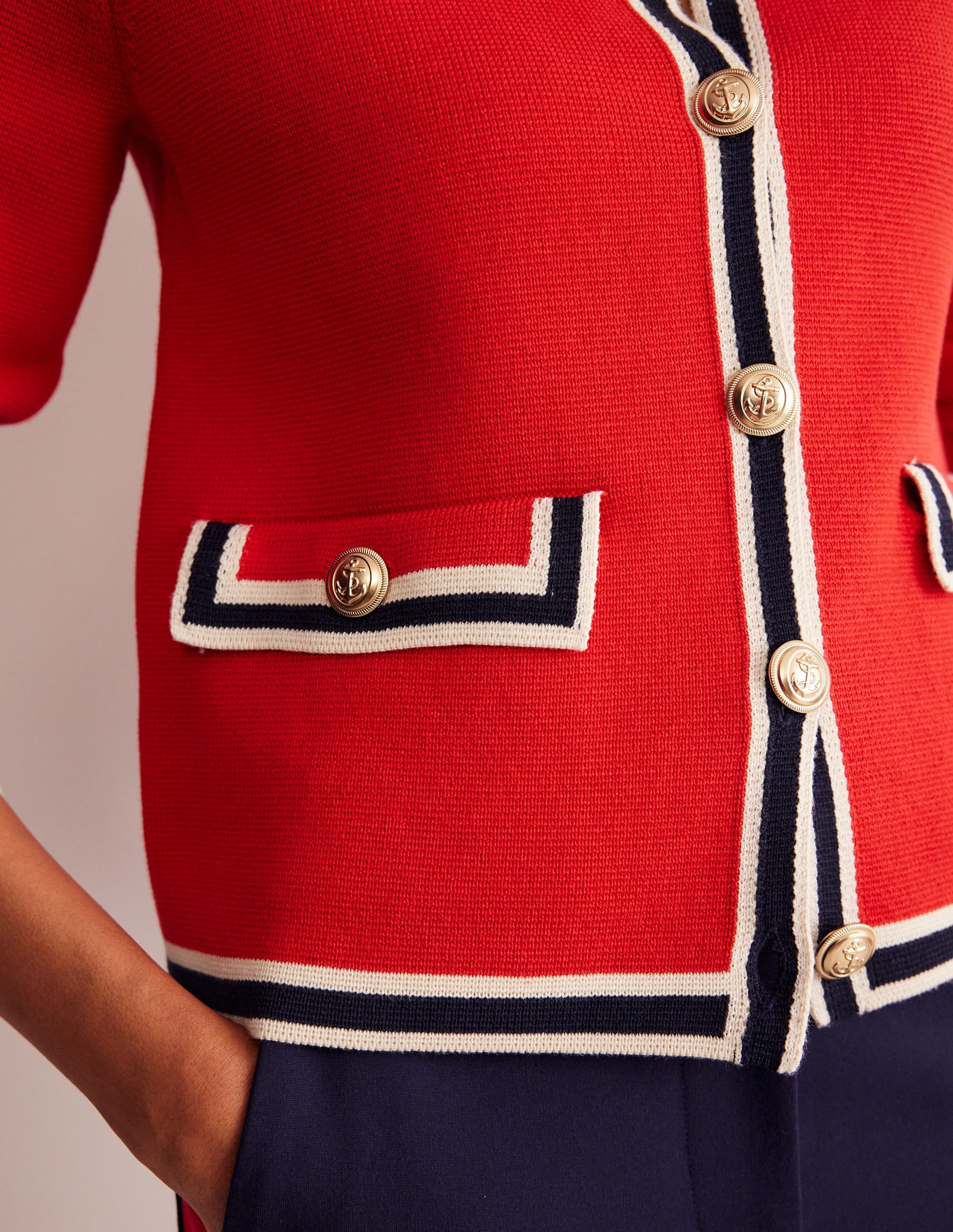 Holly Knitted Jacket-Hot Pepper Red - Image 2
