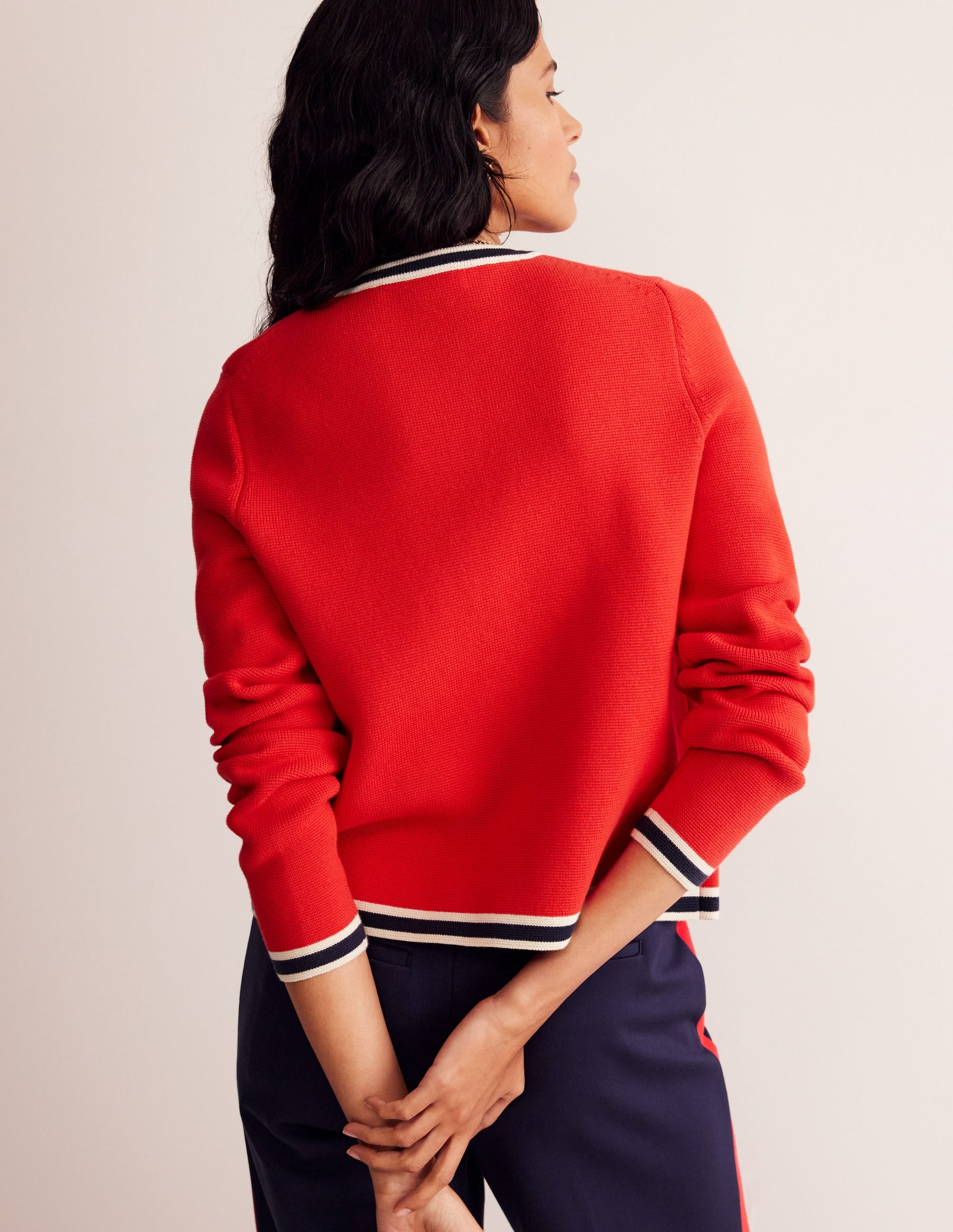 Holly Knitted Jacket-Hot Pepper Red - Image 3