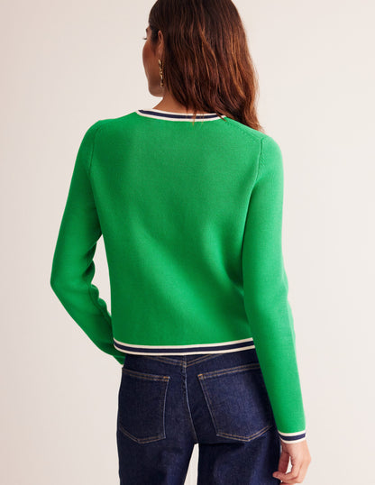 Holly Knitted Jacket-Rich Emerald Green-3