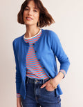 Catriona Cotton Cardigan-Blue Jay