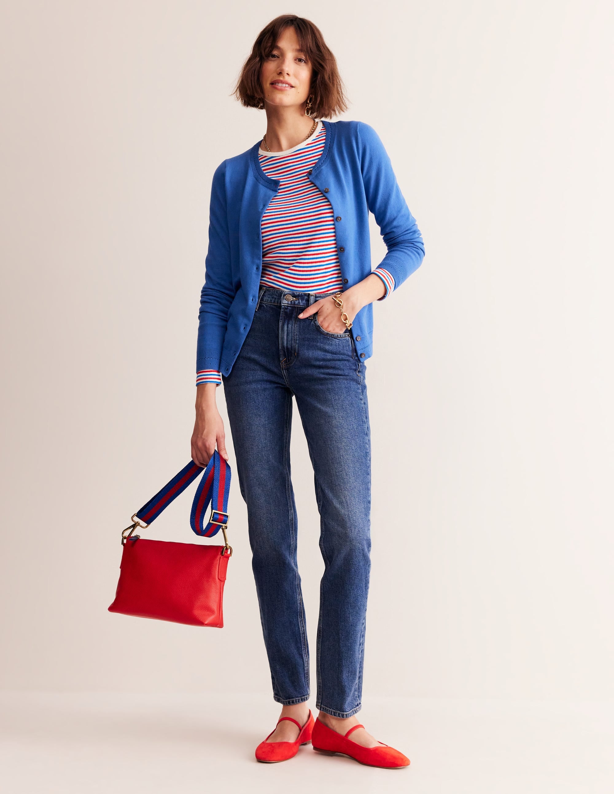Catriona Cotton Cardigan-Blue Jay - Image 4