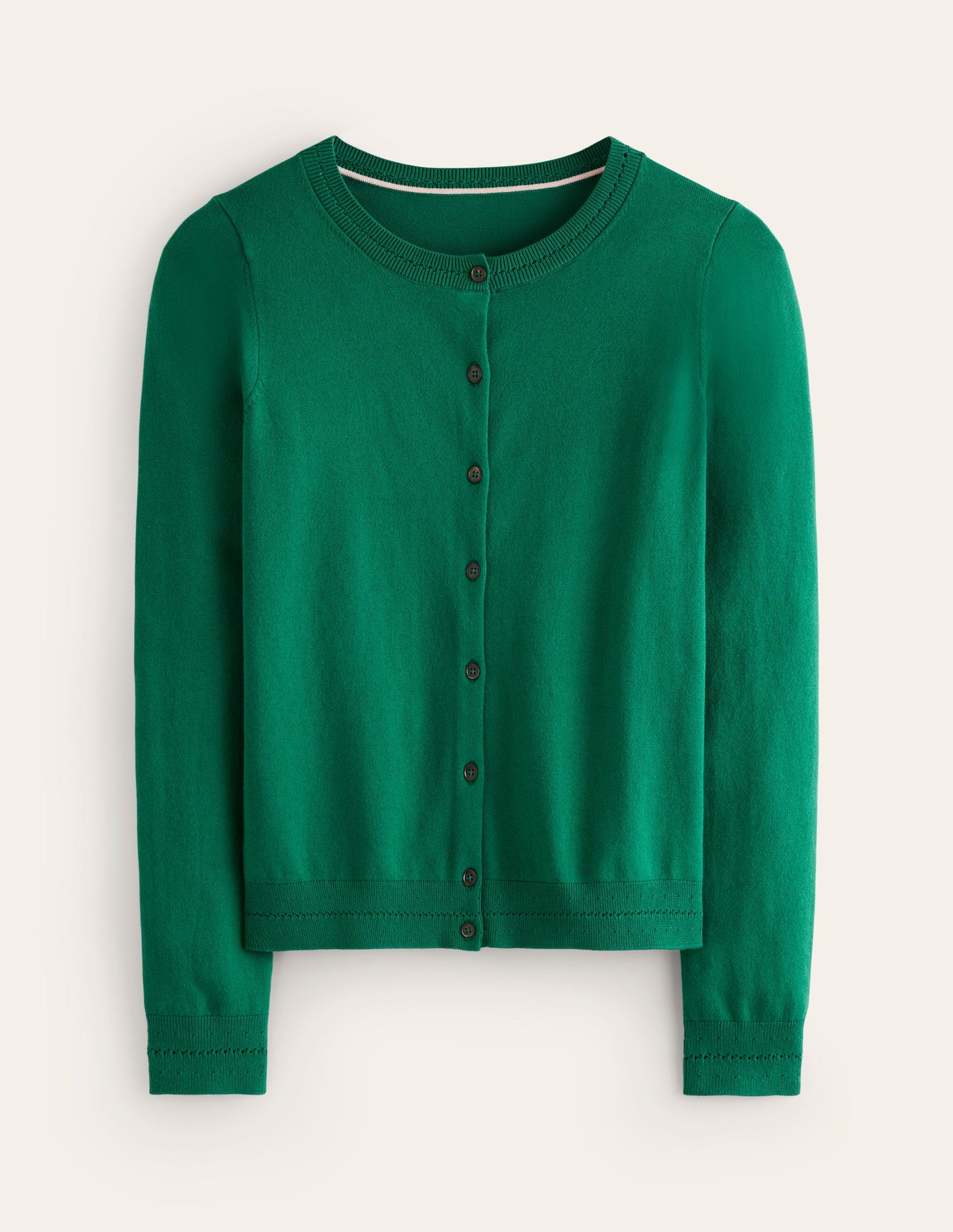 Catriona Cotton Cardigan-Malachite Green