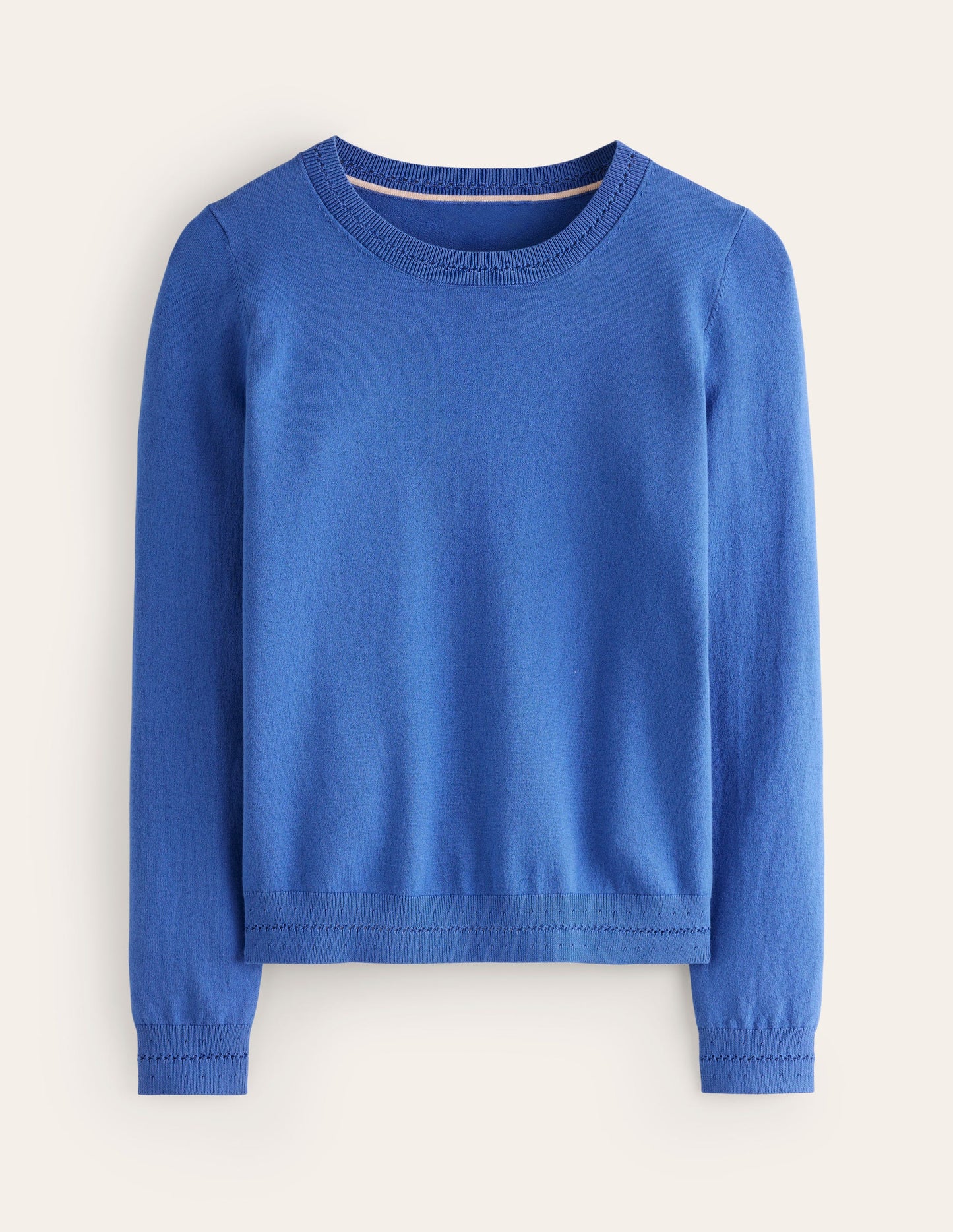 Catriona Cotton Crew Jumper-Blue Jay