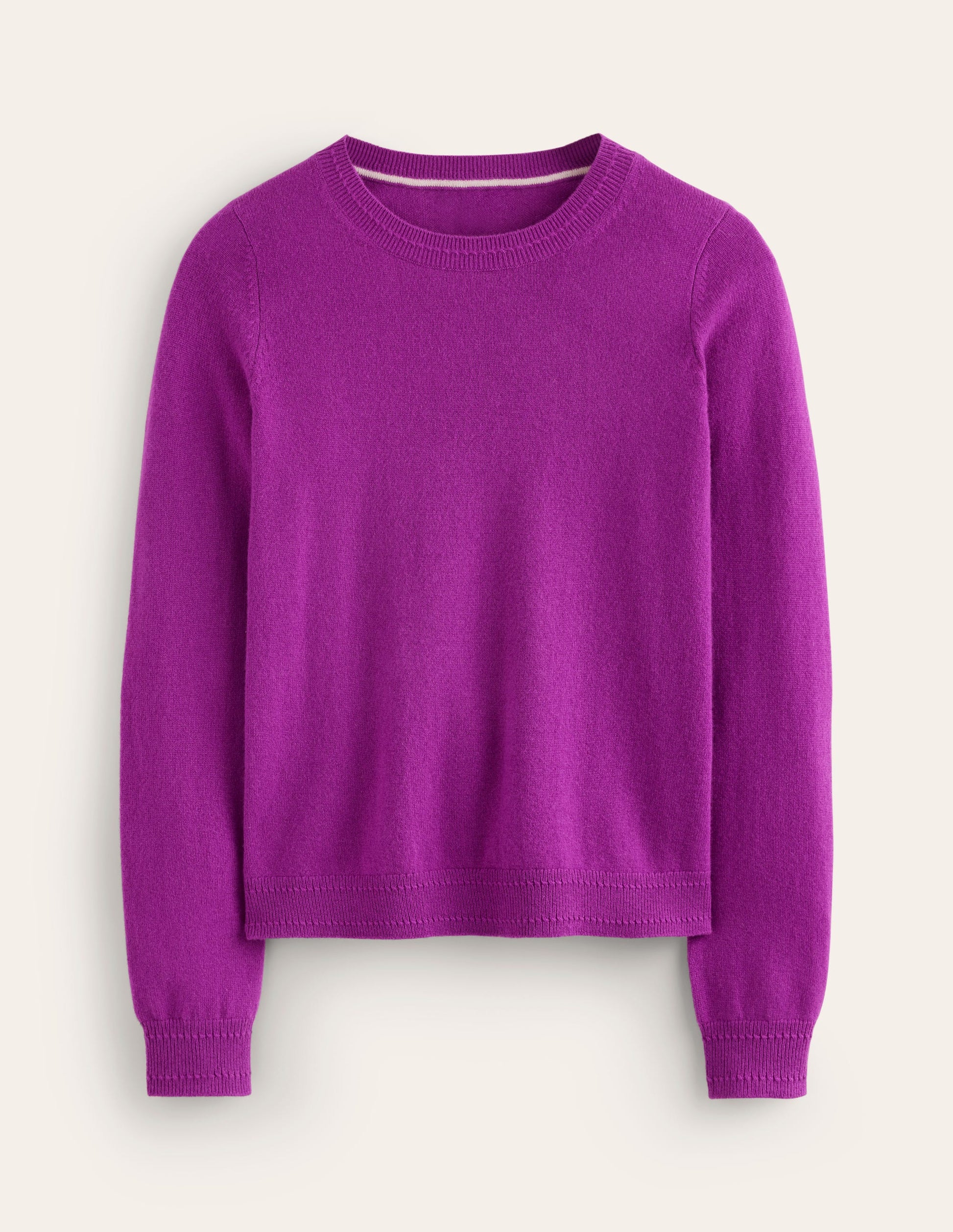 Eva Cashmere Crew Neck Jumper-Regal Purple-5